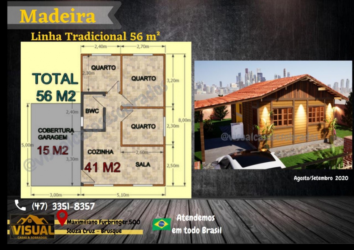 Visual - Casa Madeira Tradicional Limoeiro*56