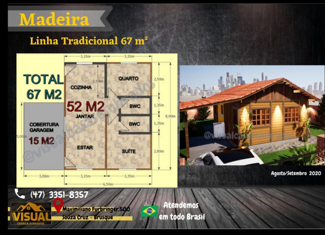 Visual - Casa Madeira Tradicional Bateas*67